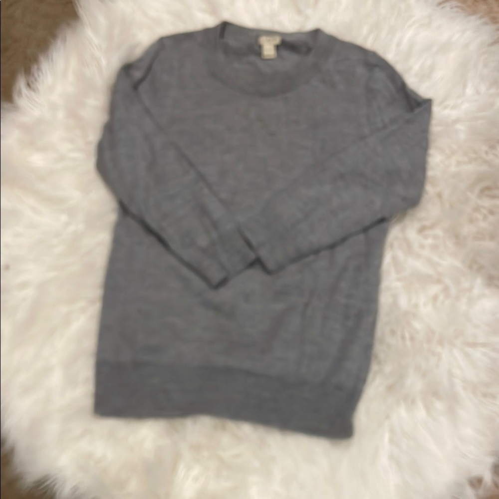 J. Crew Women's Gray Crewneck Sweater